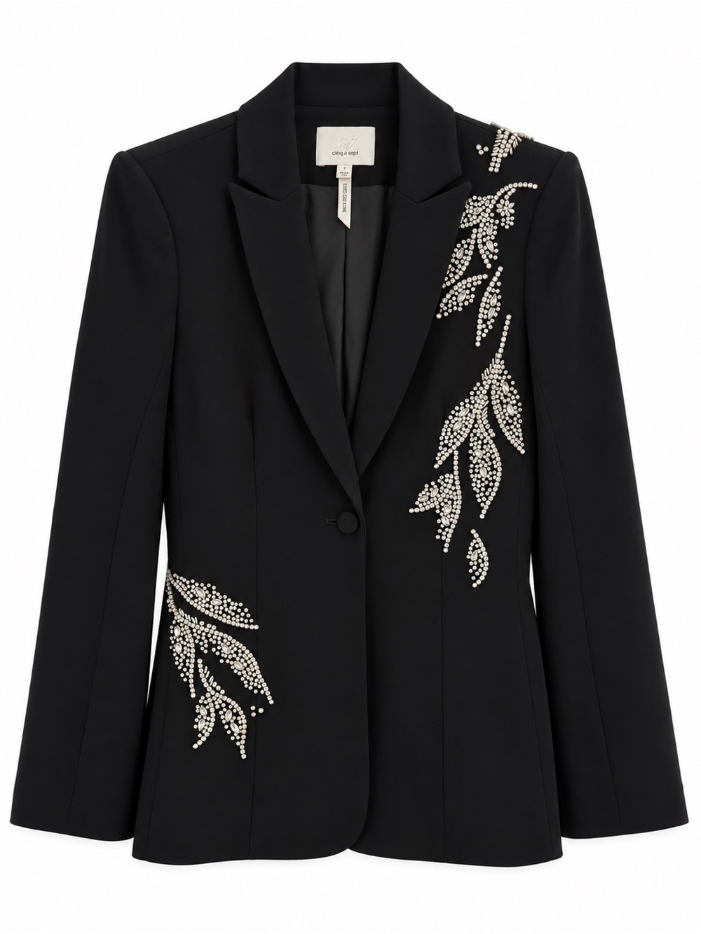 Cinq a Sept Crystal Floral Embellished Cheyenne Blazer
